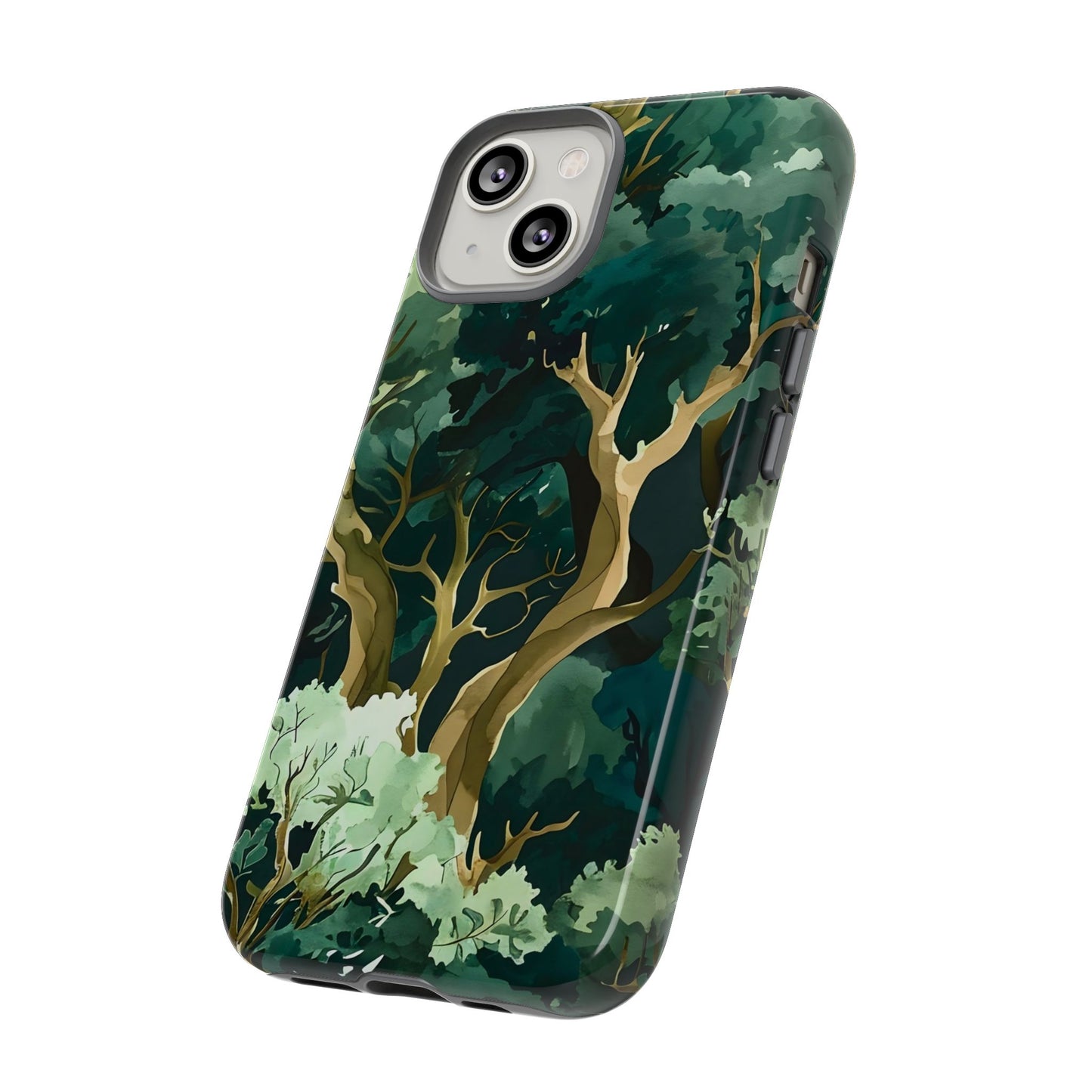 Forest Green Phone Case, Nature-Inspired Tough Cases, Eco-Friendly Gift, Outdoor Lover Accessory, Unique Phone Cover