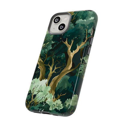 Forest Green Phone Case, Nature-Inspired Tough Cases, Eco-Friendly Gift, Outdoor Lover Accessory, Unique Phone Cover