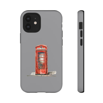 Red Phone Booth Phone Case, Vintage Style Case, Tough Cases for Gifts, Quirky Phone Accessories, Travel Lover's Gift