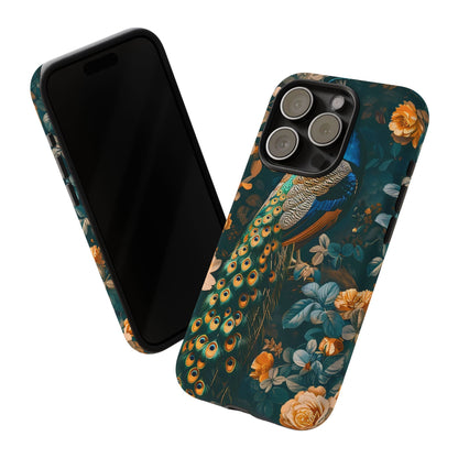 Peacock Phone Case - Elegant Floral Design, Tough Case for Protection, Unique Gift for Nature Lovers, Stylish Accessory, Eco-Friendly