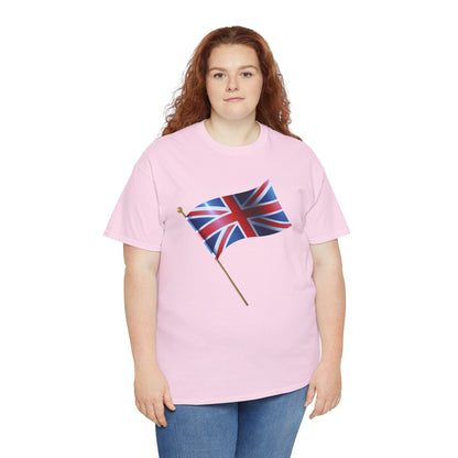 Unisex Heavy Cotton Tee - Classic UK Flag Design - Union Jack Symbol