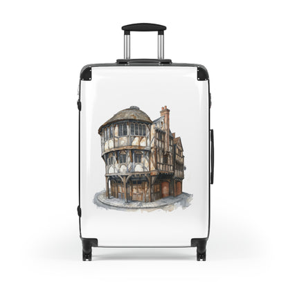 Tudor Pub Illustration Suitcase