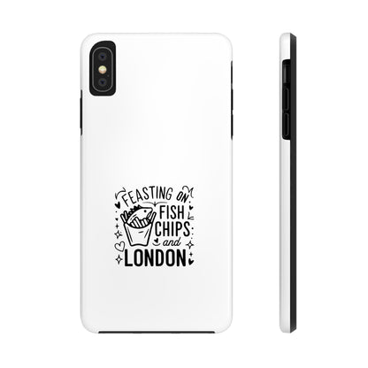 Feasting on Fish & Chips Tough Phone Case - London Inspired Design