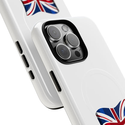 Durable Magnetic Phone Case, UK Flag Design, Protective Cover for iPhone, Stylish Gift for Travelers, Customizable Design