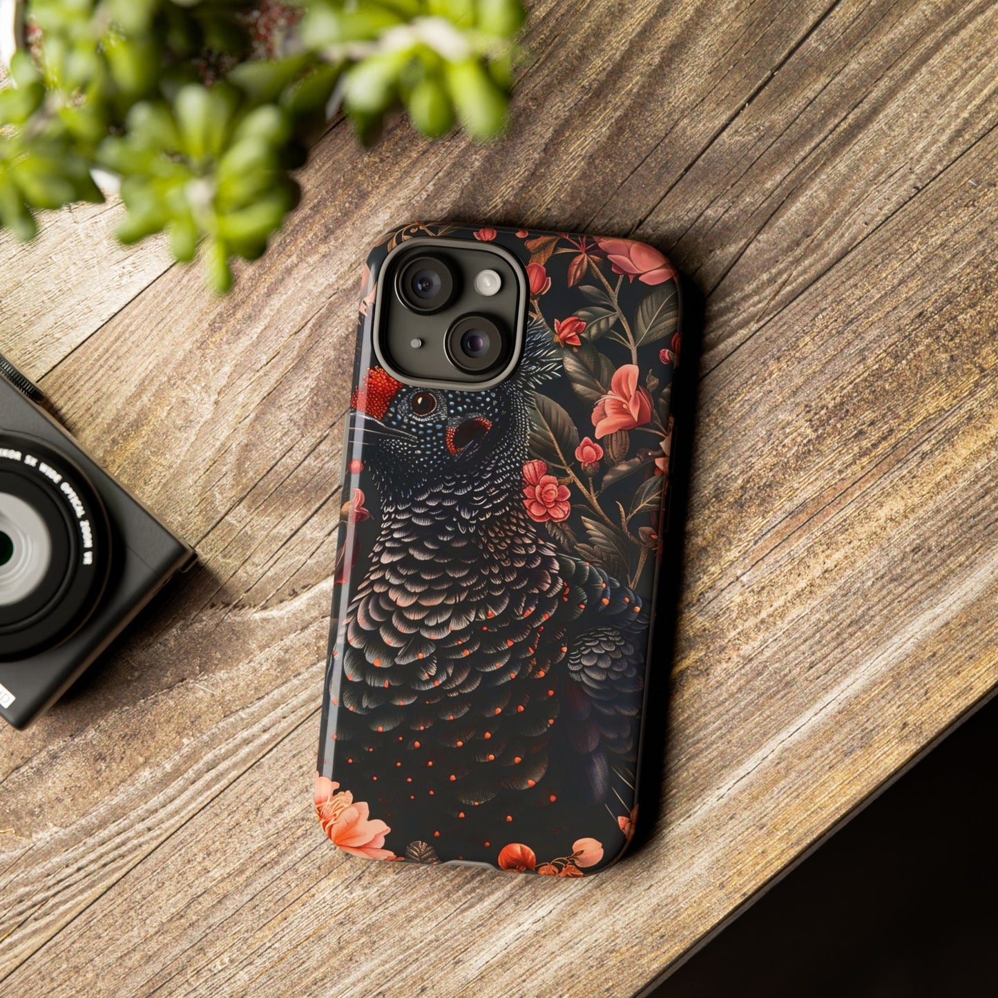 Tough Cases: Floral Design Phone Case, Stylish Protection for Your Phone, Unique Gift for Bird Lovers, Vibrant Floral Art, [...]
