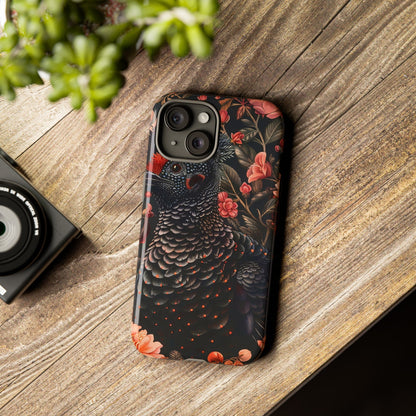Tough Cases: Floral Design Phone Case, Stylish Protection for Your Phone, Unique Gift for Bird Lovers, Vibrant Floral Art, [...]