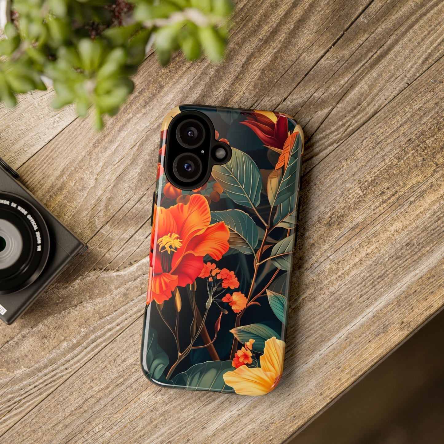 Tough Floral Phone Case | Tropical Vibe, Gift for Nature Lovers, Summer Beach Accessory, Floral Pattern, Trendy Phone Accessories