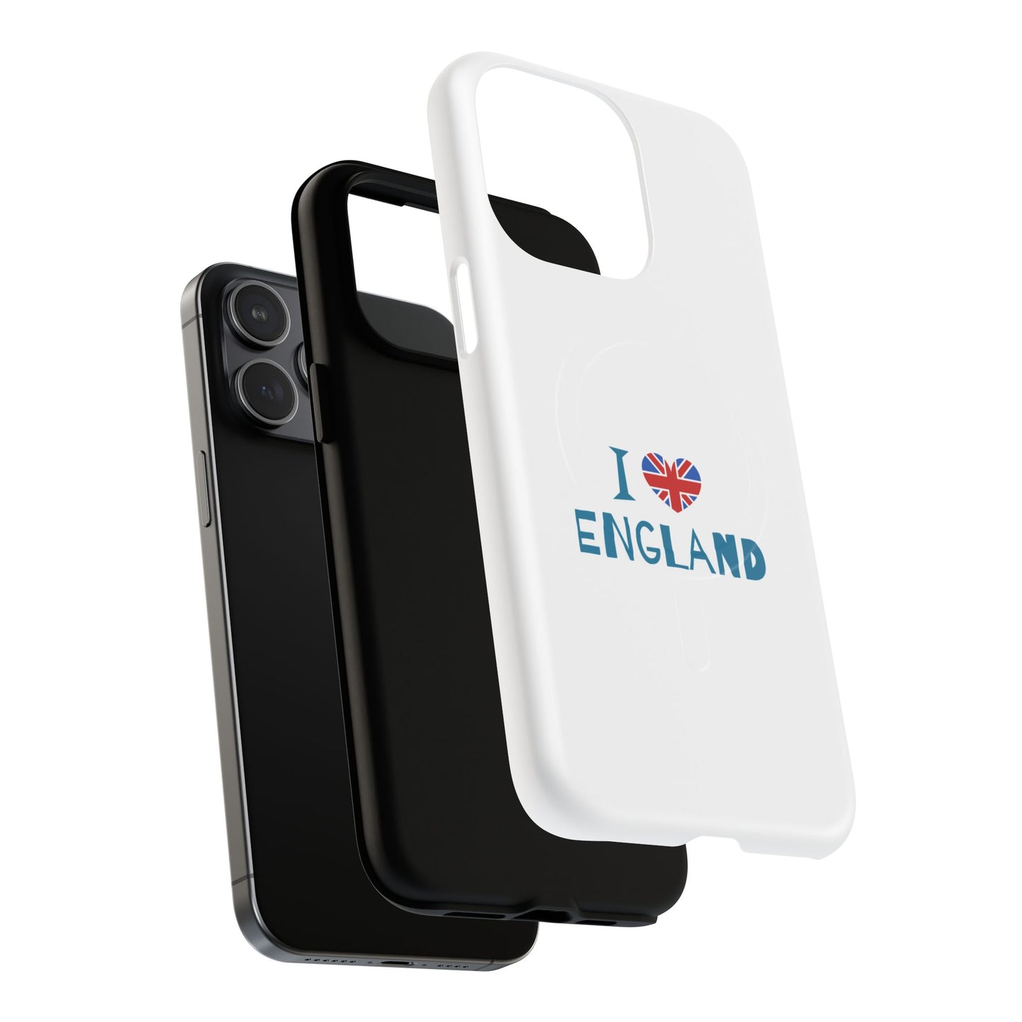 I Love England Magnetic Phone Case | Tough Protective Cover, Travel Gift, Souvenir for England Lovers, Personalized Phone Accessories
