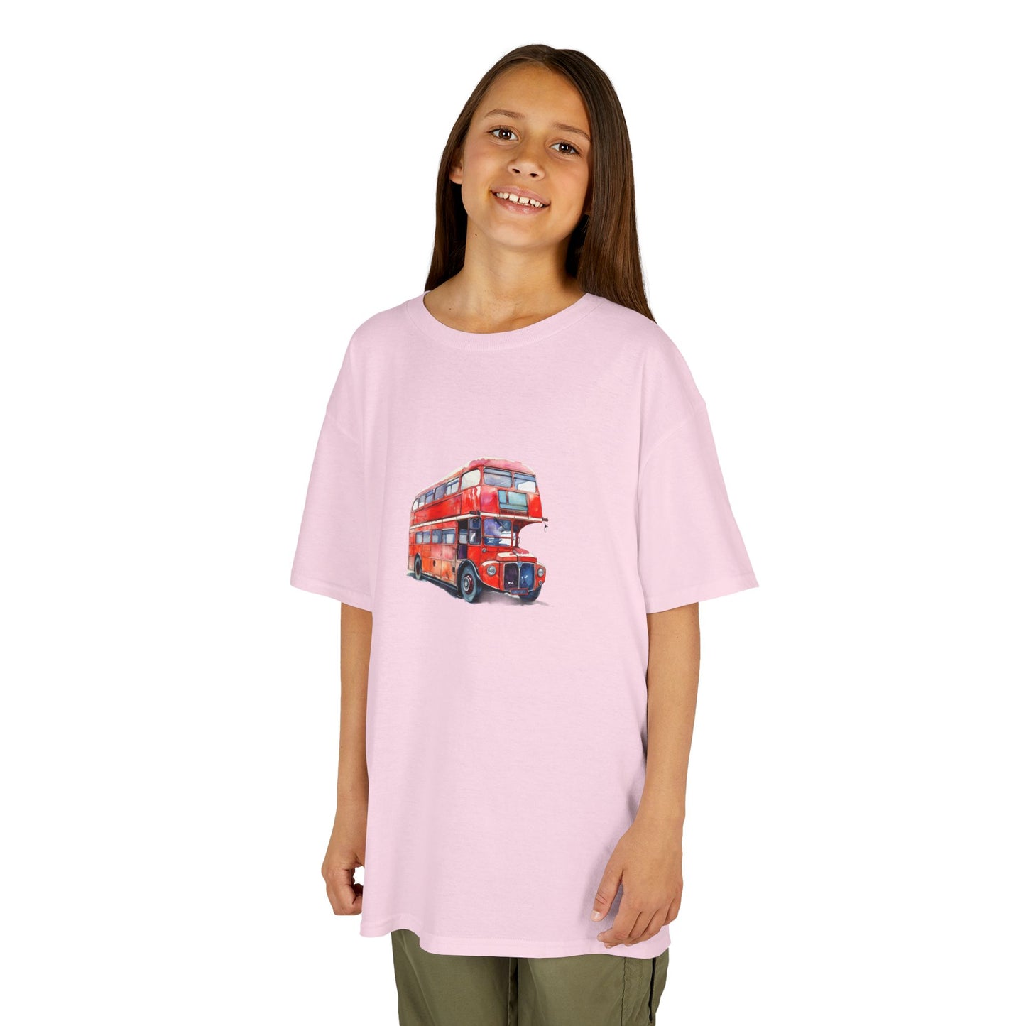 Kids Tee - Historic London Bus Wall Art -  Fun & Playful Graphic Tee for Young Explorers
