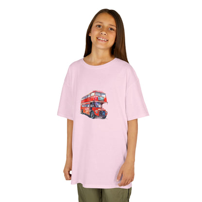 Kids Tee - Historic London Bus Wall Art -  Fun & Playful Graphic Tee for Young Explorers