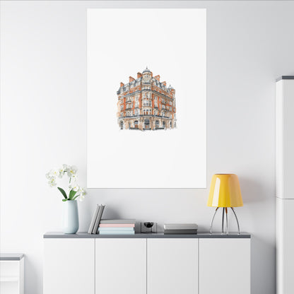 Artistic Matte Canvas Print of Historic Building, Wall Art Decor, Home Interior, Unique Gift, Fine Art, Architecture Lover, Urban Design