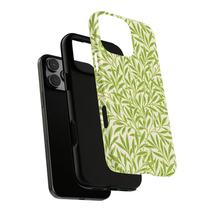 Green Leaf iPhone Case, Tough Cases, Botanical Phone Protection, Eco-Friendly Cover, Nature Lover Gift, Trendy Cell Phone Accessory