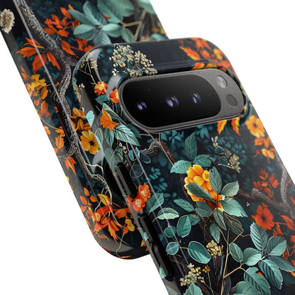 Floral Phone Case | Tough Cases, Protective Cover, Gift for Her, Autumn Vibes, Floral Phone Accessory, Unique Design