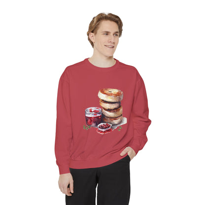 Unisex Garment-Dyed Sweatshirt - British Food Traditional Dishes and Culinary Delights