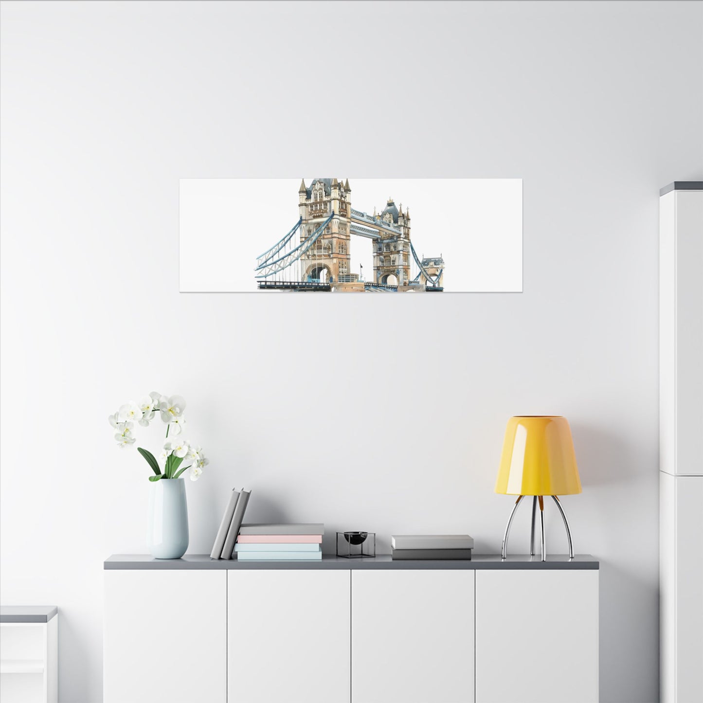 London Bridge Matte Canvas Wall Art, Elegant Home Decor, Unique Gift for Art Lovers, Travel Enthusiast Wall Decor, Modern Aesthetic