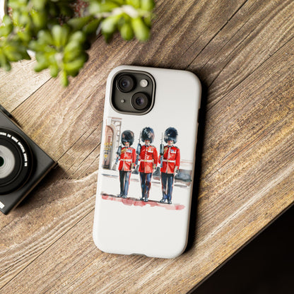 Phone Case with Royal Guard Design, Unique Cell Cover, London Souvenir, Tough Phone Case, Gift for Travelers, Stylish Street Photography