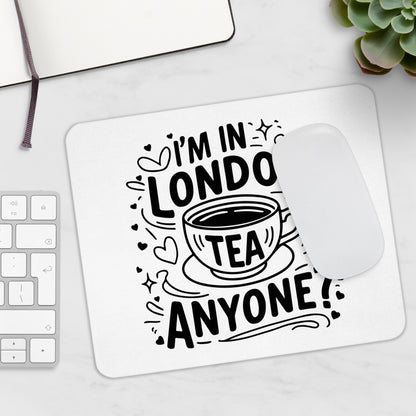 London Tea Mouse Pad, Cute Desk Accessory, Office Gift, Tea Lover Gift, Home Office Decor, Fun Workstation Item