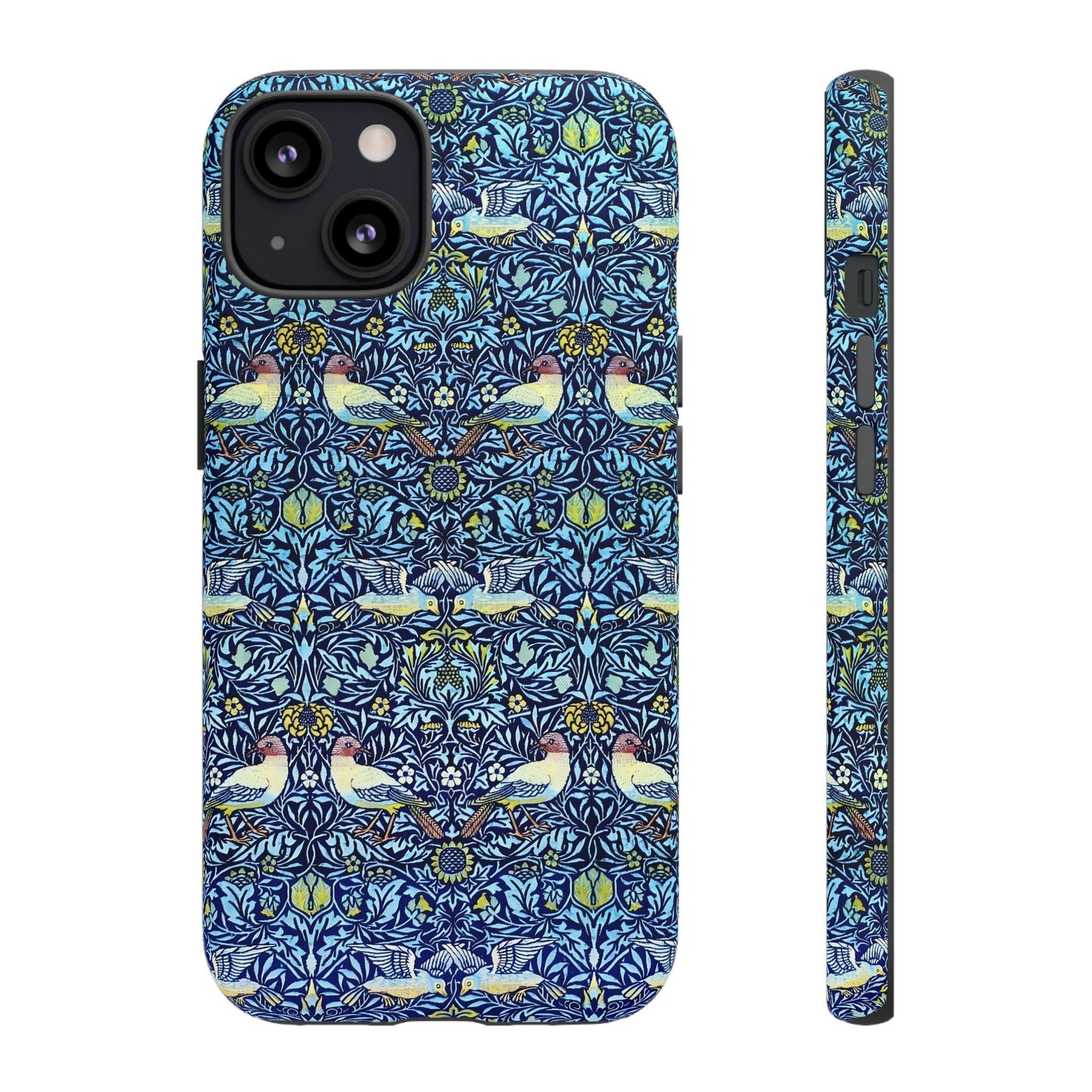 Bird and Floral Pattern Phone Case, Tough Cases, Gift for Nature Lovers, Eco-friendly, Custom Phone Accessories, All-Occasion