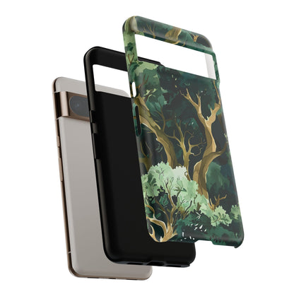 Forest Green Phone Case, Nature-Inspired Tough Cases, Eco-Friendly Gift, Outdoor Lover Accessory, Unique Phone Cover