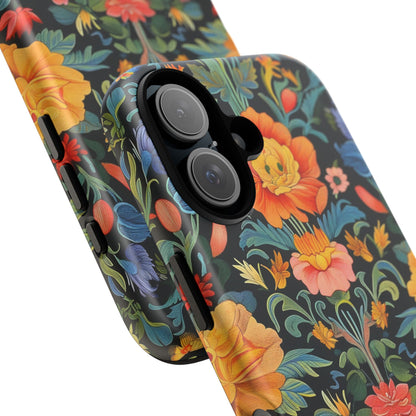 Floral Phone Case - Tough Cases, Flower Pattern Phone Cover, Nature Lover Gift, Stylish Protective Case, Colorful Floral Design