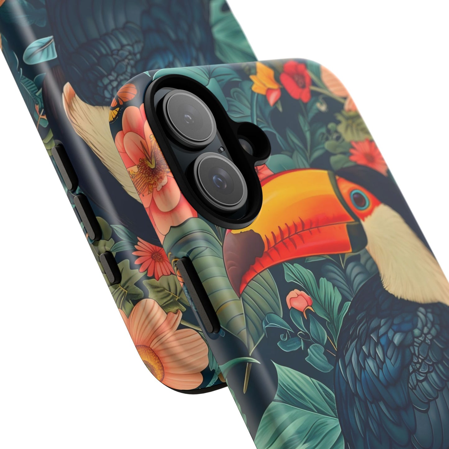 Tropical Toucan Phone Case - Cute Animal Design, Nature Lover Gift, Floral Pattern, Bird Lover Accessory, Summer Vibes