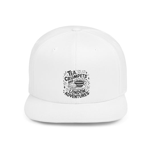 Tea and Crumpets Snapback Hat - Perfect for London Adventures, Gift for Travelers, Casual Wear, Birthday Present, Fun Fashion Accessory