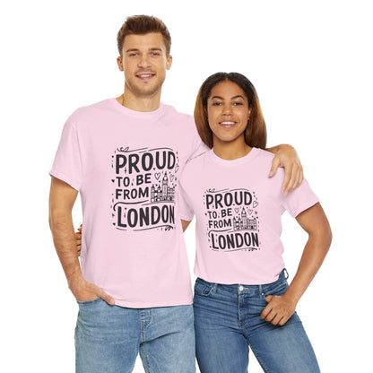 Proud to be from London Watercolor Art Collection Breathable Unisex Cotton T-Shirt