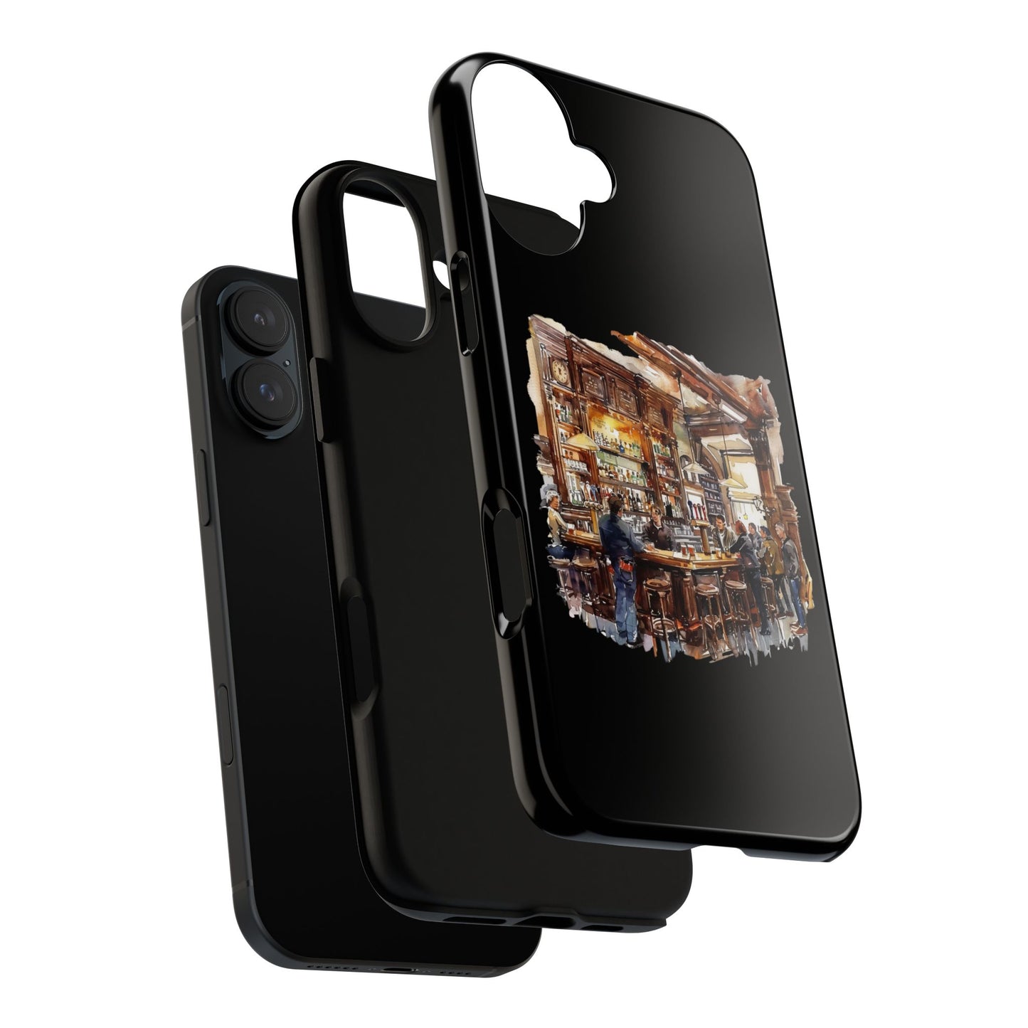 Artistic Phone Case - Cozy Pub Vibe, Trendy Smartphone Accessory, Gift for Friends, Modern Design, Durable Protection