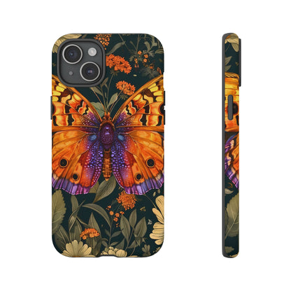 Butterfly Phone Case, Tough Cases for Nature Lovers, Vibrant Floral Design, Gift for Her, Cute Phone Accessories, Butterfly Artwork