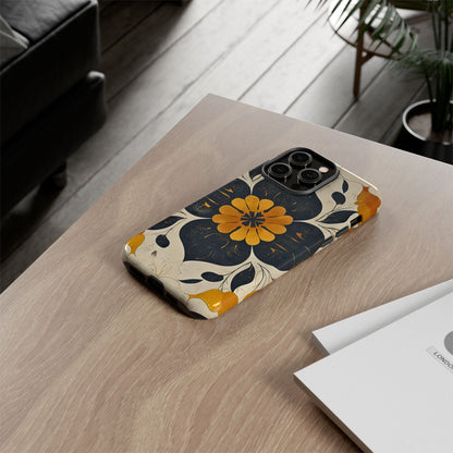 Floral Phone Case - Tough Cases, Botanical iPhone Cover, Vintage Flower Design, Durable Smartphone Protection, Unique Gift Idea
