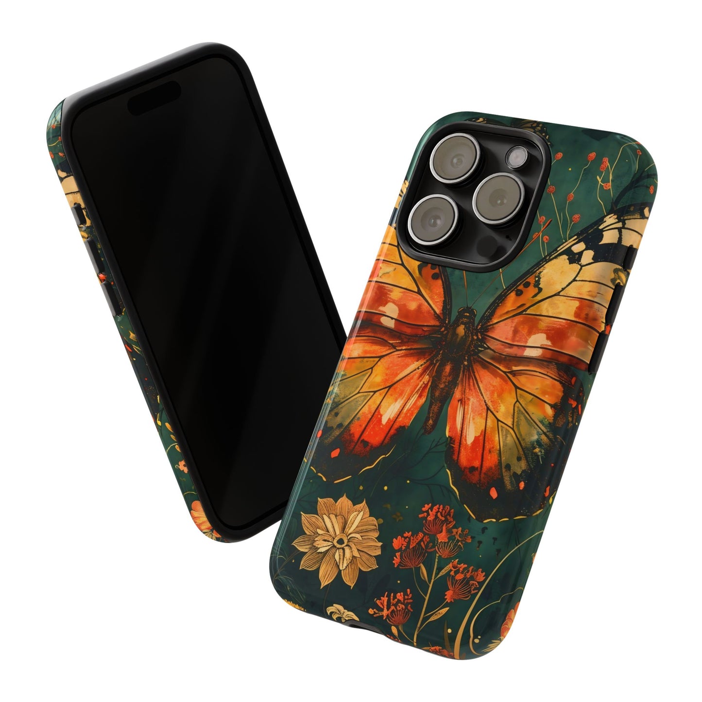 Butterfly Phone Case – Tough Cases for Nature Lovers, Floral Design, Butterfly Art, Unique Gift, Eco-Friendly Protection
