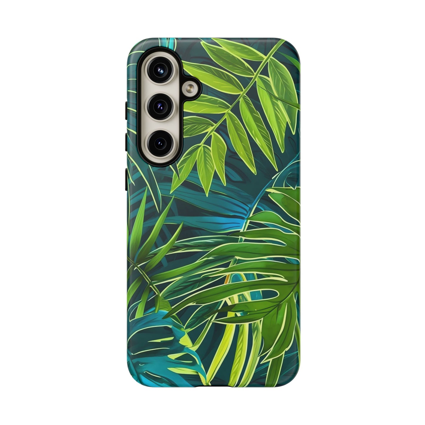 Tropical Phone Case - Durable Green Leaf Design, Eco-Friendly Gift, Trendy Accessory, Nature Lover's Case, Summer Vibes