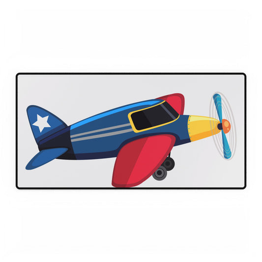 Vintage Airplane Desk Mat - Stylish Office Decor for Aviators, Kids Room, Gifts, Workstation Accessories, Aviation Enthusiasts