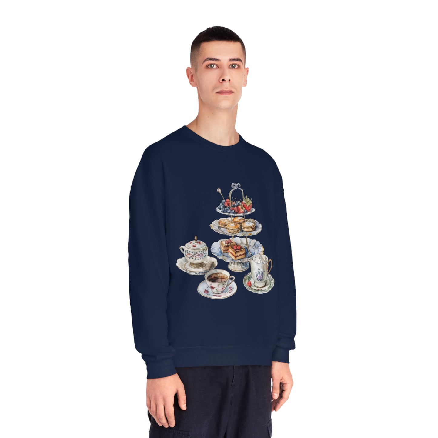 Unisex NuBlend® Crewneck Sweatshirt - British Royal Feast Opulent Dining Fit for Royalty