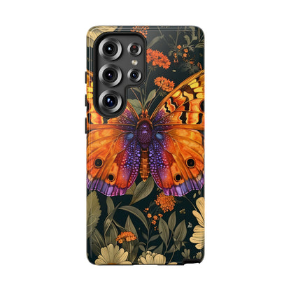 Butterfly Phone Case, Tough Cases for Nature Lovers, Vibrant Floral Design, Gift for Her, Cute Phone Accessories, Butterfly Artwork