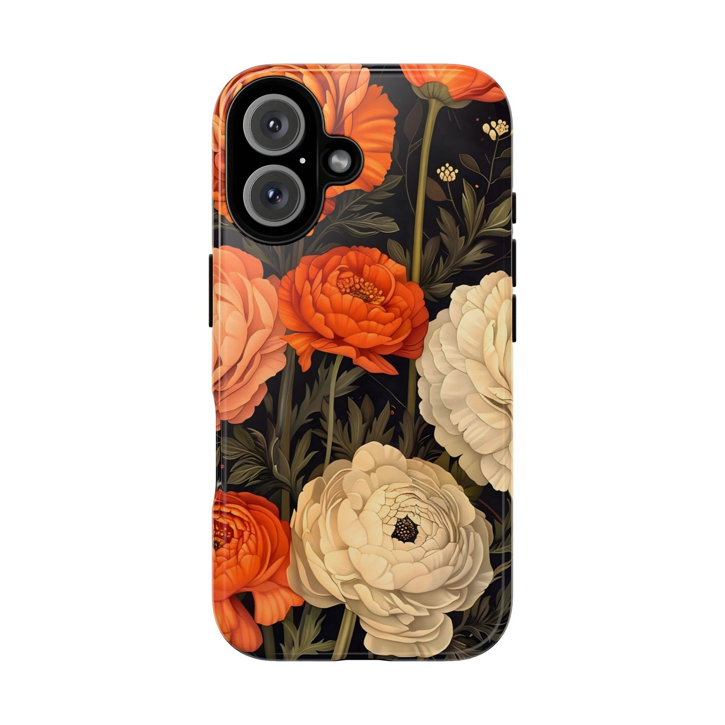 Floral Phone Case with Tough Protection, Blooming Ranunculus Design, Durable Cover, Gift for Flower Lovers, Eco-Friendly Phone Accessory