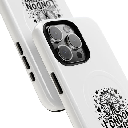 London Story Magnetic Phone Case, Tough Phone Cover, Gift for Travel Lovers, Unique London Souvenir, Storytelling Phone Accessory