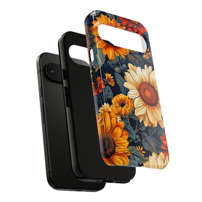 Floral Tough Phone Case | Sunflower Design, iPhone Cover, Protective Case, Gifts for Her, Floral Phone Accessory