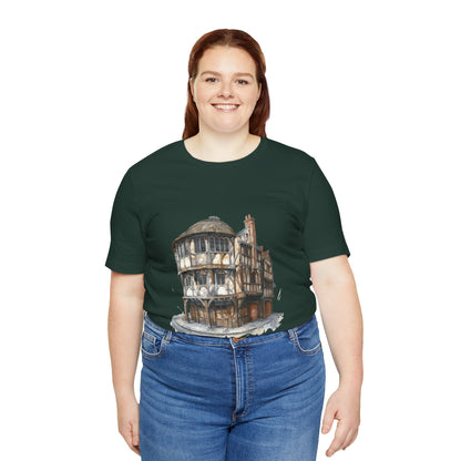 Unisex Jersey Short Sleeve Tee - Where Friends Gather - The Cozy British Pub