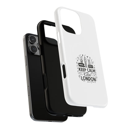 London Love Tough Magnetic Phone Case, Keep Calm Case, Personalized Gift for Travelers, Phone Accessory, Unique Phone Cover