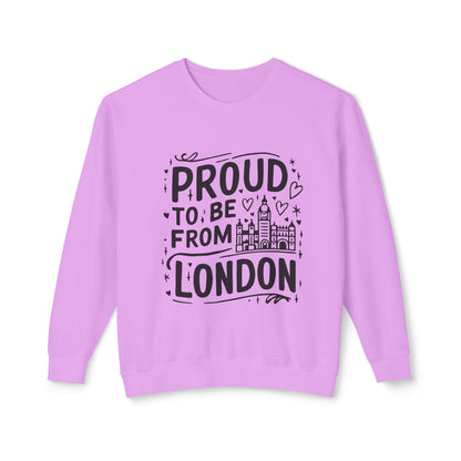 Unisex Lightweight Crewneck Sweatshirt - Proud To be From London