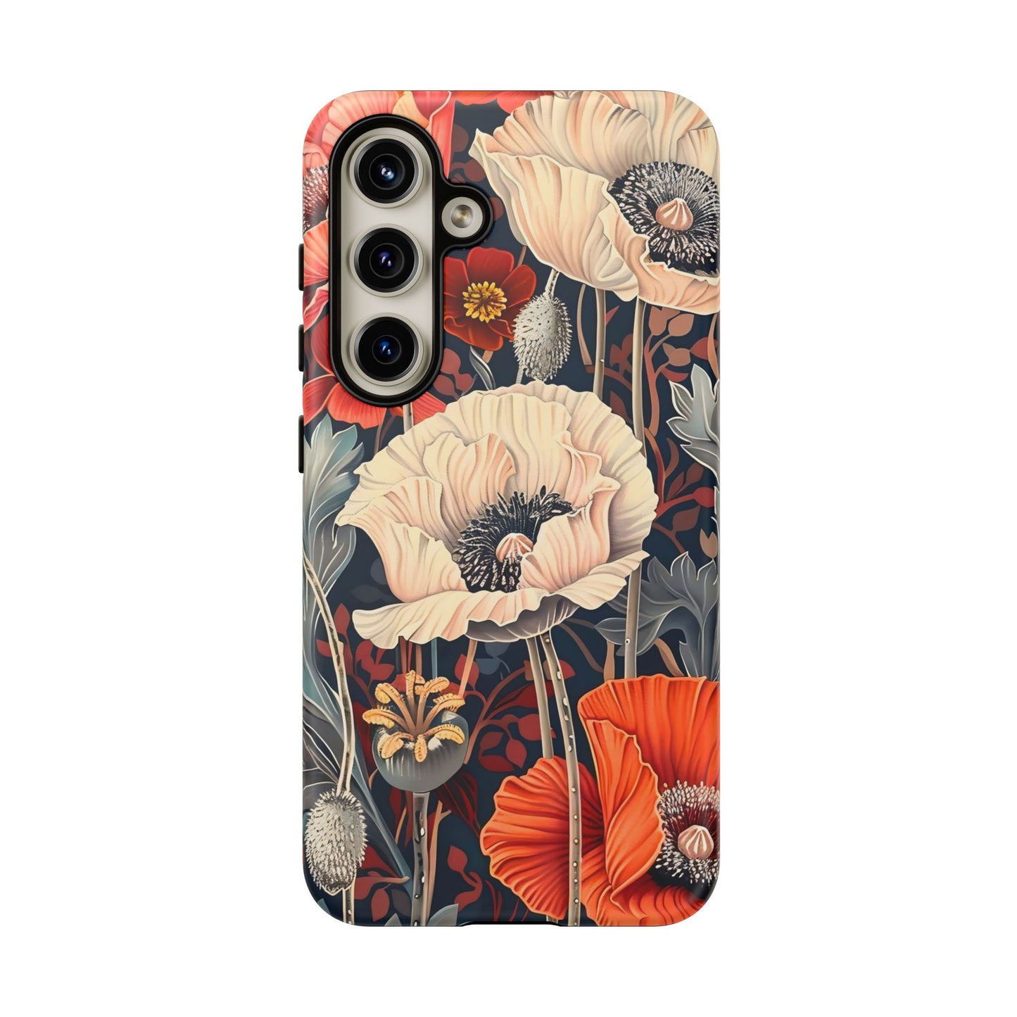 Floral iPhone Case, Tough Phone Cover, Artistic Protection, Flower Design, Unique Gift for Her, Phone Accessory, Trendy Tech