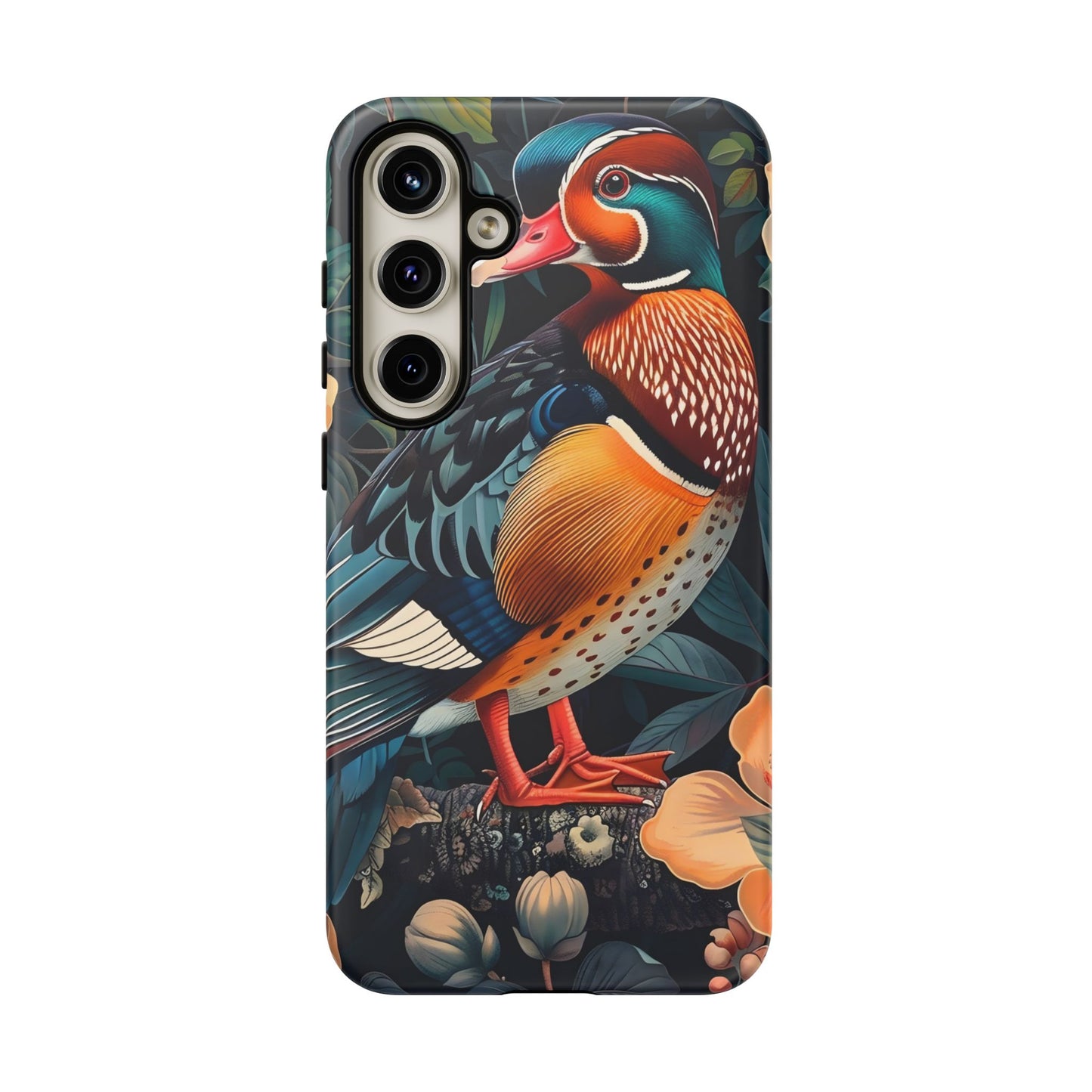Vibrant Phone Case with Artistic Bird Design, Nature Lover Gift, Wildlife Enthusiast Accessory, Floral Tech Case, Unique Mobile Cover
