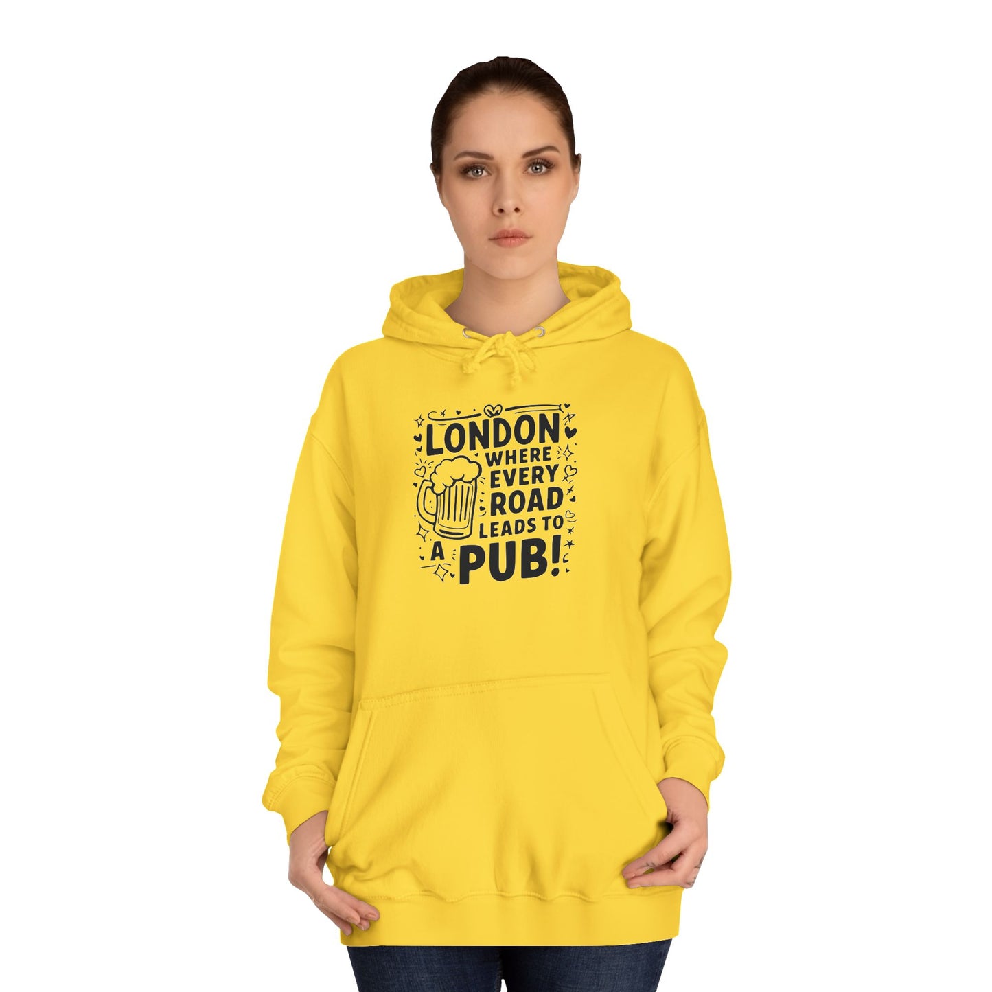 Unisex College Hoodie - London's Pub Leading Road