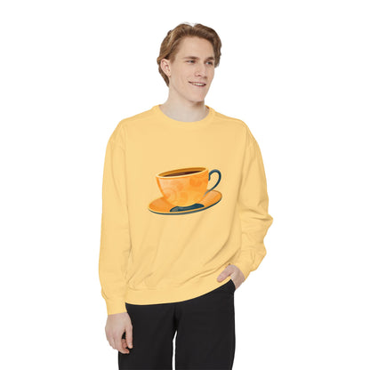 Unisex Garment-Dyed Sweatshirt Classy - Elegant British Tea Cup