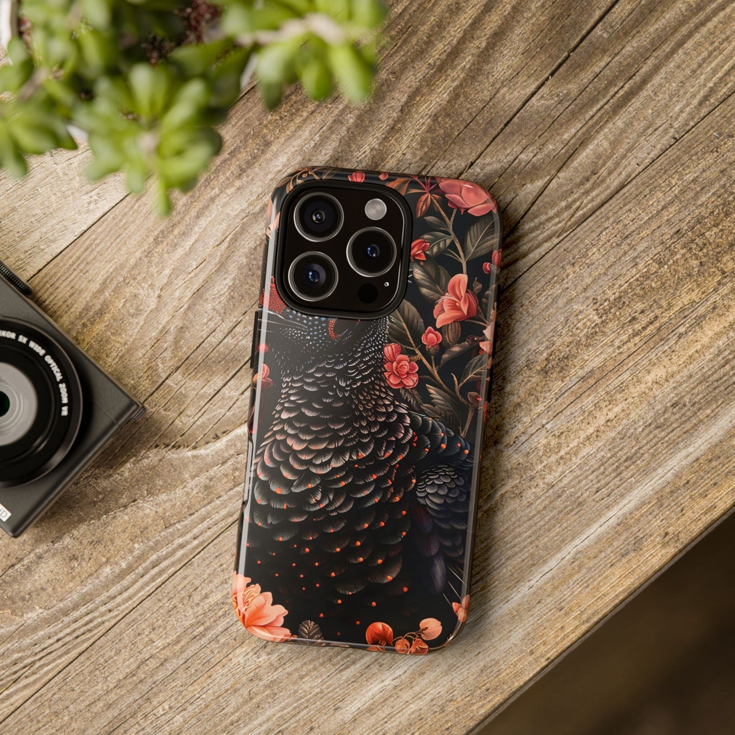 Tough Cases: Floral Design Phone Case, Stylish Protection for Your Phone, Unique Gift for Bird Lovers, Vibrant Floral Art, [...]