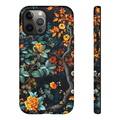 Floral Phone Case | Tough Cases, Protective Cover, Gift for Her, Autumn Vibes, Floral Phone Accessory, Unique Design