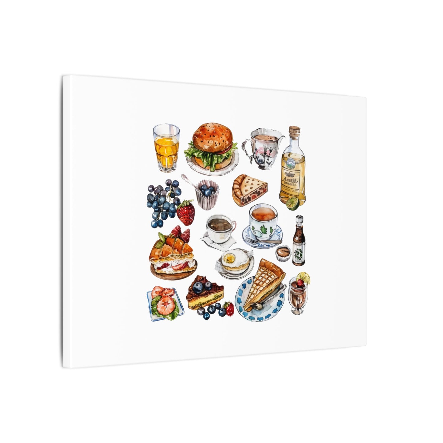 Breakfast Feast Canvas Print, Food Art, Kitchen Decor, Gifting for Food Lovers, Brunch Vibes, Wall Art