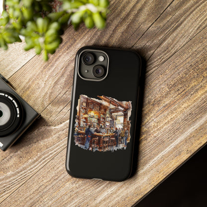 Artistic Phone Case - Cozy Pub Vibe, Trendy Smartphone Accessory, Gift for Friends, Modern Design, Durable Protection