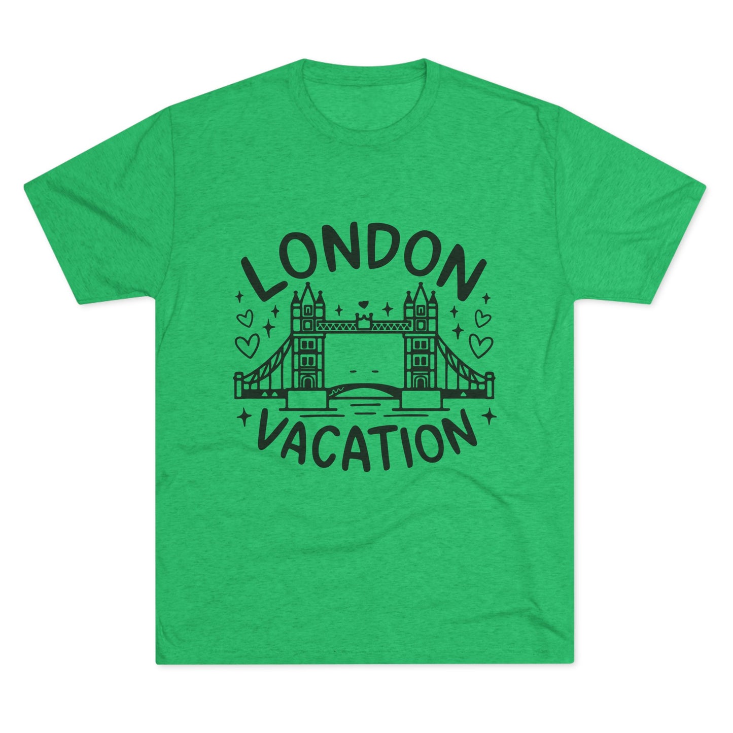 London Vacation Trendy Unisex Tri-Blend Crew Tee